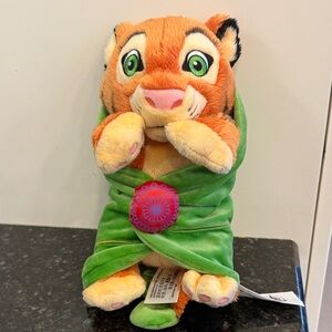 Disney -Aladdin Baby Rajah Tiger Plush Stuffed Animal Swaddle Wrap Blanket